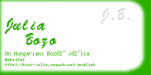 julia bozo business card