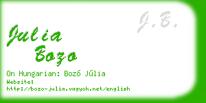 julia bozo business card